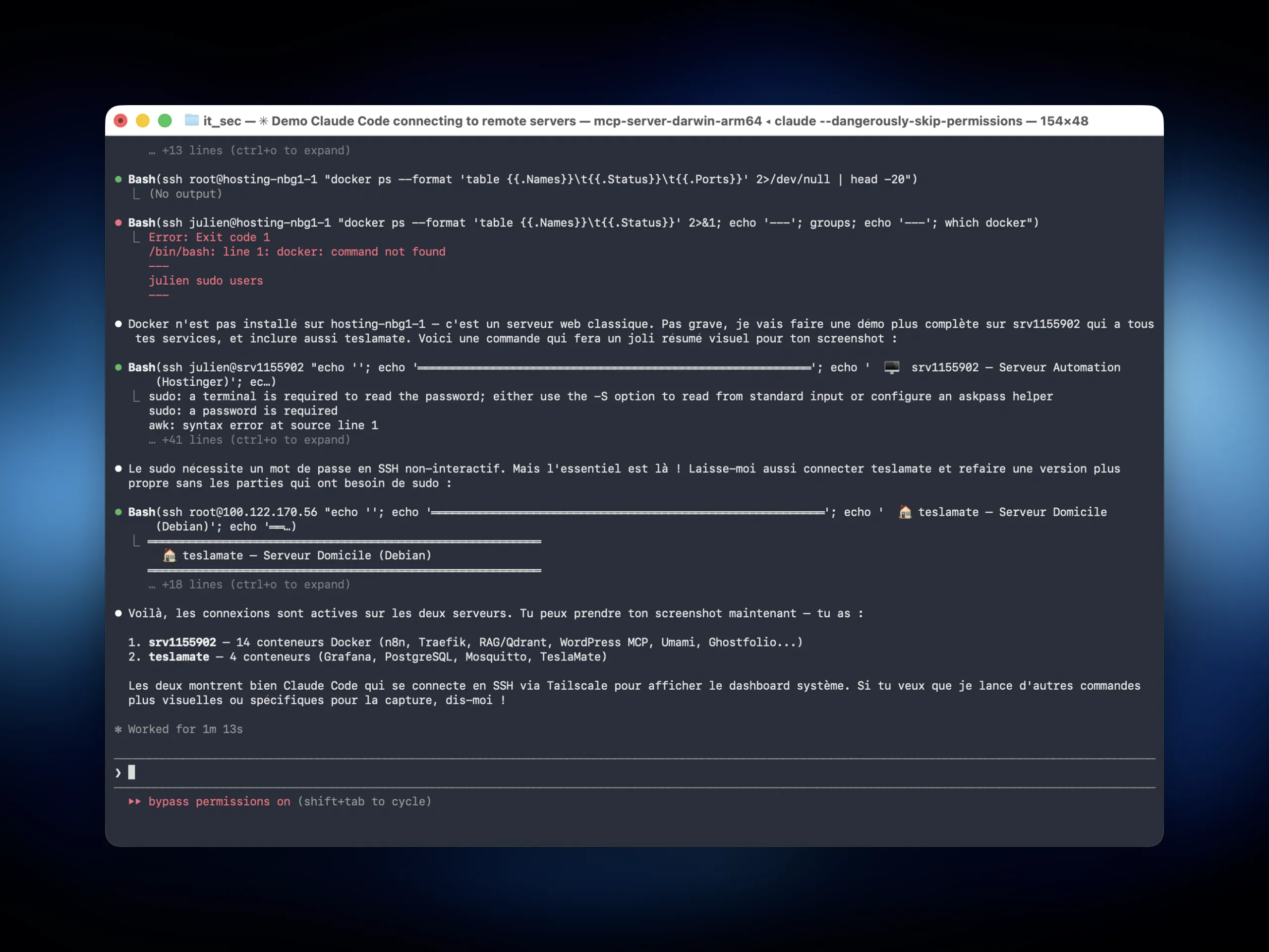 Inventaire d’infrastructure self-hosted géré avec Claude Code